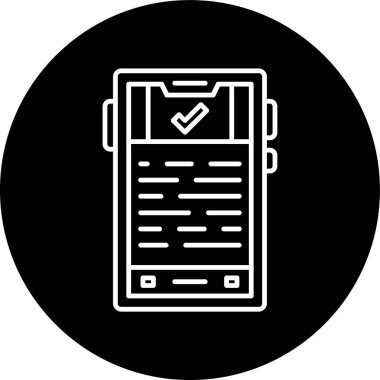 Akıllı telefon hattı ters çevrilmiş. Web Kullanımı için Vektör İllüstrasyonu