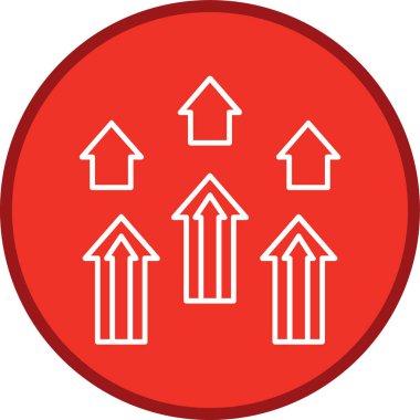 Ok Çizgisi çok daireli. Web Kullanımı için Vektör İllüstrasyonu