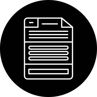 File Line inverted circle. Vector Illustration For Web Use