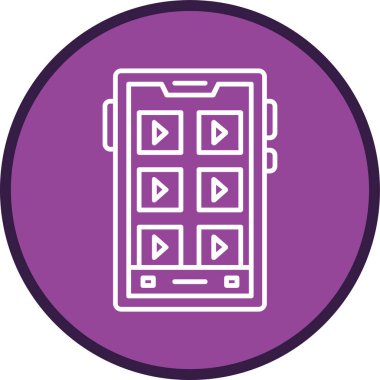 Smartphone Line multi circle. Vector Illustration For Web Use