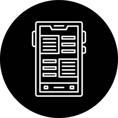 Akıllı telefon hattı ters çevrilmiş. Web Kullanımı için Vektör İllüstrasyonu