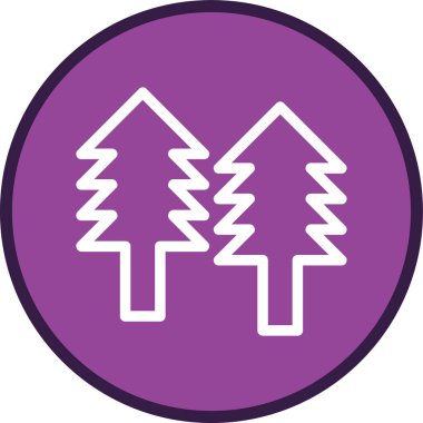 Ağaç Hattı çoklu daire. Web Kullanımı için Vektör İllüstrasyonu