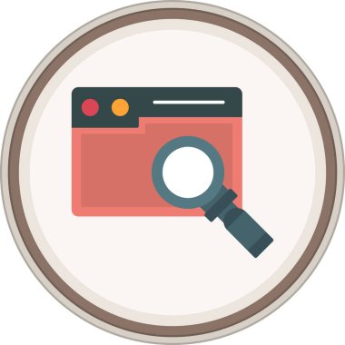 Research Flat sticker. Vector Illustration For Web Use