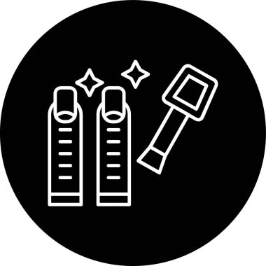 Tırnak Sanatı Hattı ters dönmüş. Web Kullanımı için Vektör İllüstrasyonu