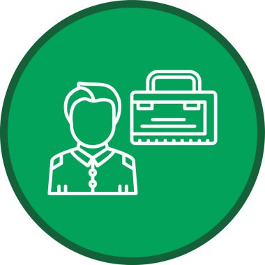 Evrak çantası hattı çoklu daire. Web Kullanımı için Vektör İllüstrasyonu