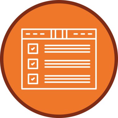 Checklist Line multi circle. Vector Illustration For Web Use