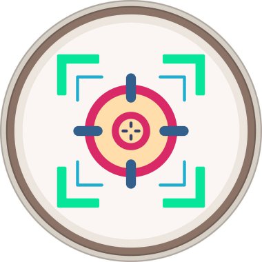 Düz etiketi hedef al. Web Kullanımı için Vektör İllüstrasyonu