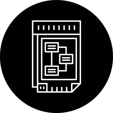 Çalışma hattı ters çevrilmiş çember. Web Kullanımı için Vektör İllüstrasyonu