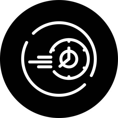 Time-fast Line inverted circle. Vector Illustration For Web Use