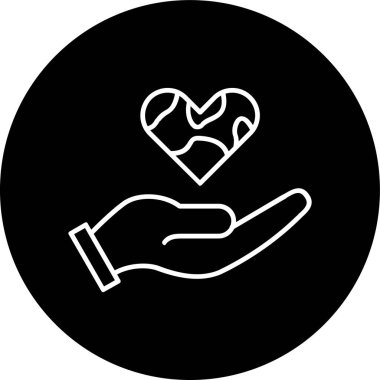 Etik çizgi ters çevrilmiş daire. Web Kullanımı için Vektör İllüstrasyonu