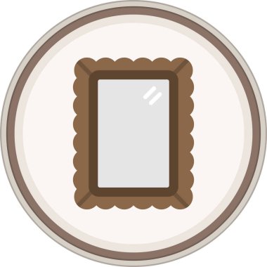 Çerçeve düz çıkartması. Web Kullanımı için Vektör İllüstrasyonu