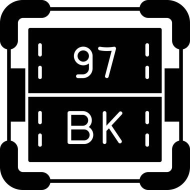 Berkelium. Web Kullanımı için Vektör İllüstrasyonu