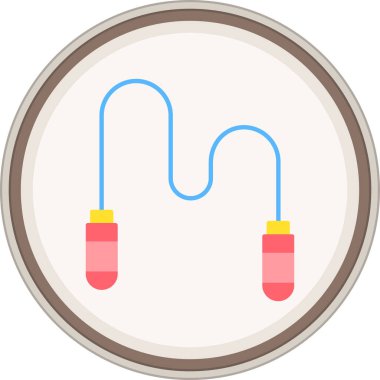 Atlama halatı etiketi. Web Kullanımı için Vektör İllüstrasyonu