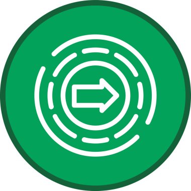 Arrow-circle-right Line multi circle. Vector Illustration For Web Use