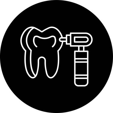 Drill Line inverted circle. Vector Illustration For Web Use