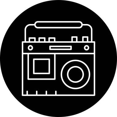 Radyo Kaset Hattı ters dönmüş. Web Kullanımı için Vektör İllüstrasyonu