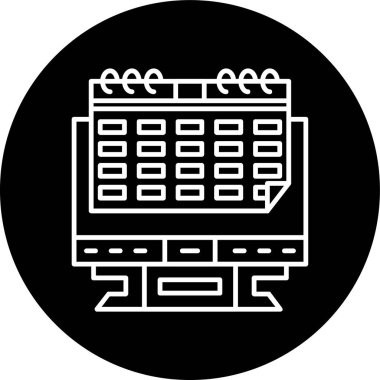 Çevrimiçi Randevu Hattı ters çevrilmiş. Web Kullanımı için Vektör İllüstrasyonu