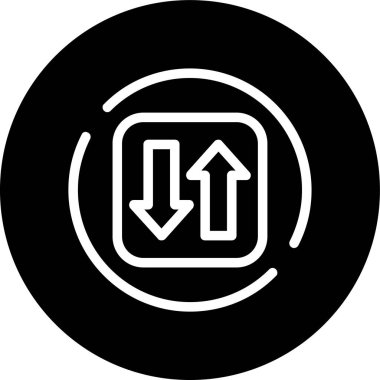 Sliders-v-square Line inverted circle. Vector Illustration For Web Use