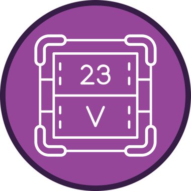 Vanadyum Hattı çoklu dairesi. Web Kullanımı için Vektör İllüstrasyonu