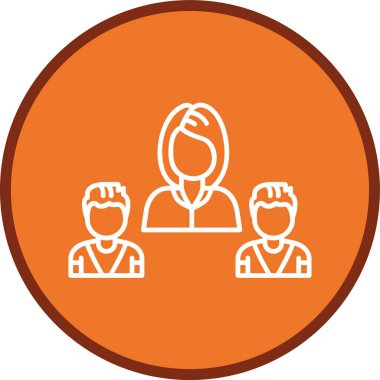 User Group Line multi circle. Vector Illustration For Web Use