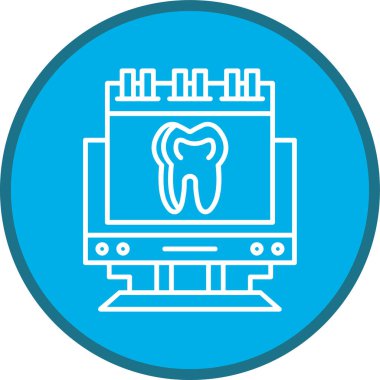 Online Appointment Line multi circle. Vector Illustration For Web Use
