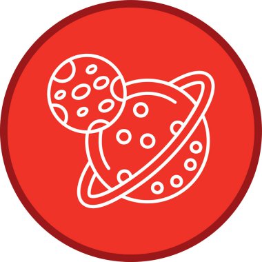 Gezegen Çizgisi çok daireli. Web Kullanımı için Vektör İllüstrasyonu