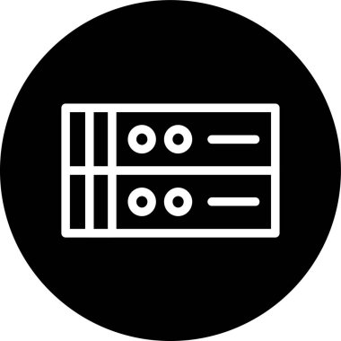 Database Line inverted circle. Vector Illustration For Web Use