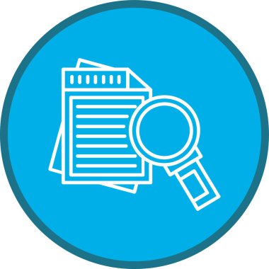 Belge Dosya Satırı çoklu çember. Web Kullanımı için Vektör İllüstrasyonu