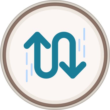 Zigzag Ok Düz çıkartması. Web Kullanımı için Vektör İllüstrasyonu