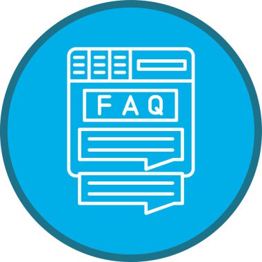 Faq Line çoklu daire. Web Kullanımı için Vektör İllüstrasyonu