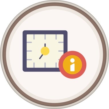 Info Düz Çıkartma. Web Kullanımı için Vektör İllüstrasyonu