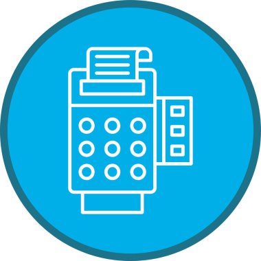 Payment Terminal Line multi circle. Vector Illustration For Web Use
