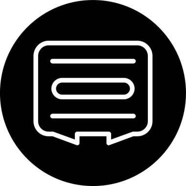 Yorum Alt Eksi Hat ters çevrilmiş çember. Web Kullanımı için Vektör İllüstrasyonu