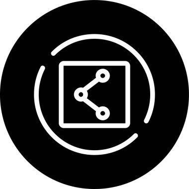 Hat ters çevrilmiş halkayı paylaş. Web Kullanımı için Vektör İllüstrasyonu