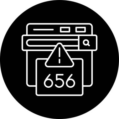 656 Hata Hatası ters çevrilmiş çember. Web Kullanımı için Vektör İllüstrasyonu