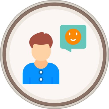 İyi bir Düz Geri besleme çıkartması. Web Kullanımı için Vektör İllüstrasyonu