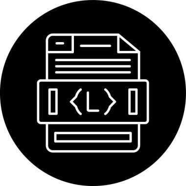 Dosya Satırı ters çevrilmiş çember. Web Kullanımı için Vektör İllüstrasyonu