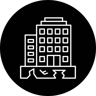 Deprem Hattı ters dönmüş. Web Kullanımı için Vektör İllüstrasyonu