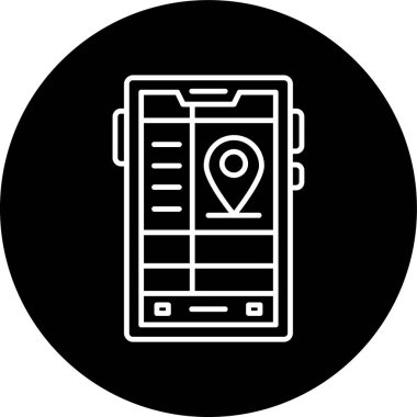 Akıllı telefon hattı ters çevrilmiş. Web Kullanımı için Vektör İllüstrasyonu