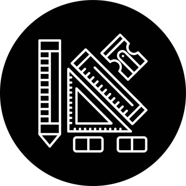 Sabit Çizgi ters çevrilmiş daire. Web Kullanımı için Vektör İllüstrasyonu