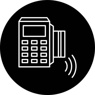 Temassız hat ters çevrilmiş çember. Web Kullanımı için Vektör İllüstrasyonu