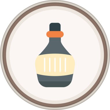 Bottle Flat sticker. Vector Illustration For Web Use