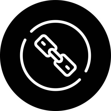 Link Line inverted circle. Vector Illustration For Web Use