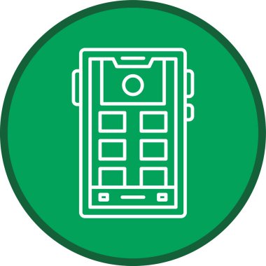 Akıllı telefon hattı çoklu daire. Web Kullanımı için Vektör İllüstrasyonu