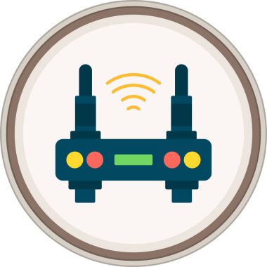 Yönlendirici düz etiket. Web Kullanımı için Vektör İllüstrasyonu