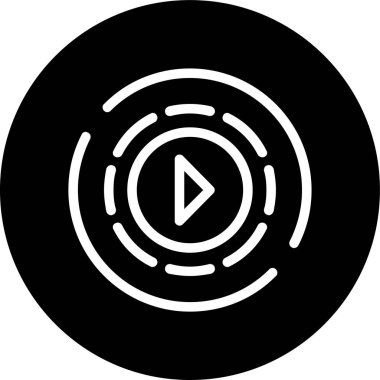 Caret-right Line inverted circle. Vector Illustration For Web Use