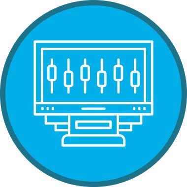 Equalizer Line çoklu dairesi. Web Kullanımı için Vektör İllüstrasyonu