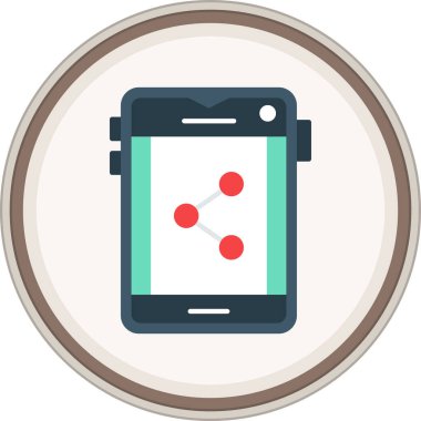 Daire etiketini paylaş. Web Kullanımı için Vektör İllüstrasyonu