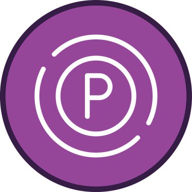 P Hattı çoklu daire. Web Kullanımı için Vektör İllüstrasyonu