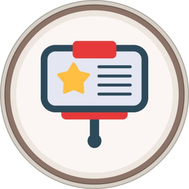 Presentation Flat sticker. Vector Illustration For Web Use